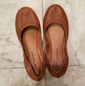 Lucky Brand Brown Leather Flats